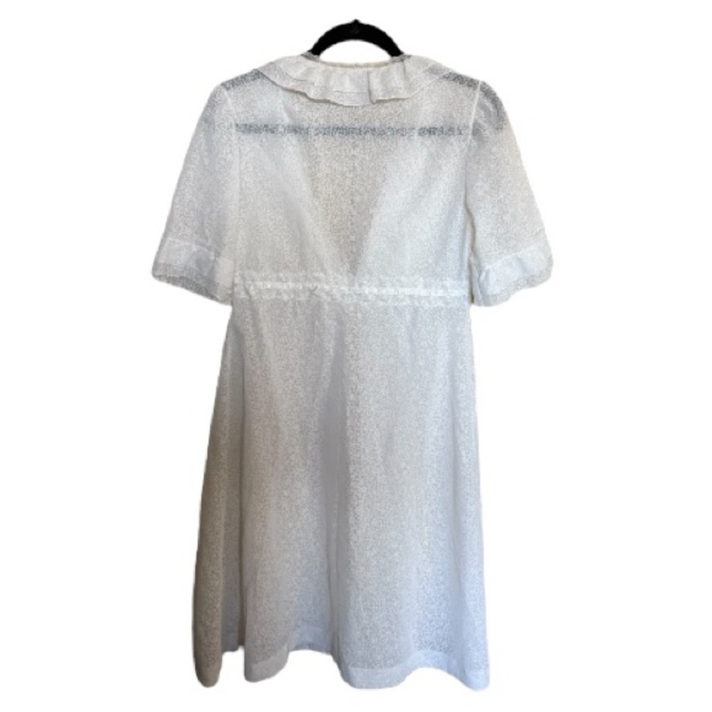 Vintage sleep intimates Coverup Gown Robe Ruffled Jacket - Picture 4 of 10
